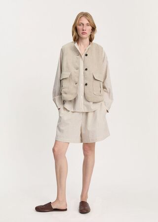 Vest Heavy Linen AIAYU Str.: S