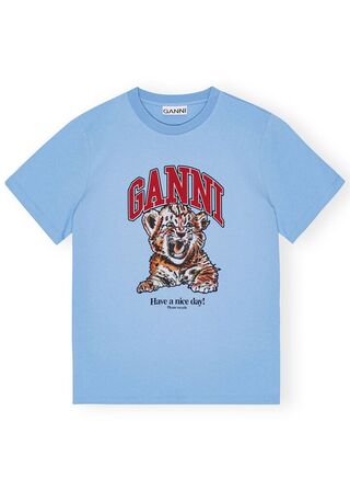 Basic Jersey Tiger Relaxed T-shirt GANNI Str.: L