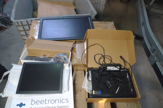 3 stk. små monitorskærme, 26, 24,5 og 47cm
