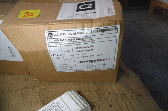 3 stk. store LED-indbygningsspots ca. ø-hul 16cm, e3light, Gimbal