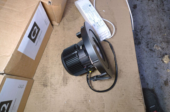 3 stk. store LED-indbygningsspots ca. ø-hul 16cm, e3light, Gimbal