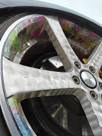 4 stk. Fælge m. dæk. Custom made 1off (MOMSFRI)