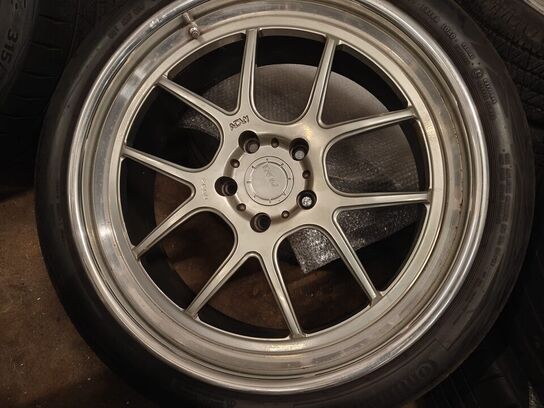 4 stk. Fælge m. dæk ADV1 3delt Split til PORSCHE (MOMSFRI)