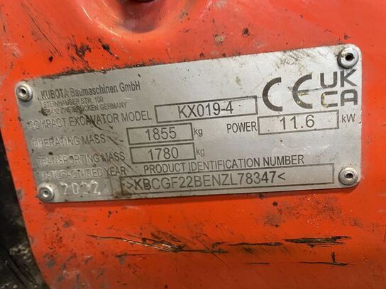 Minigraver KUBOTA KX019-4