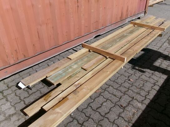 Anslået 46 m trykimprægneret træ