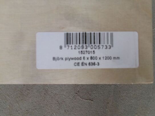 4 stk. krydsfinerplade, birk