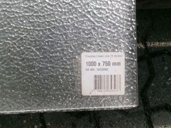 8 stk. plexiglasplade m/struktur