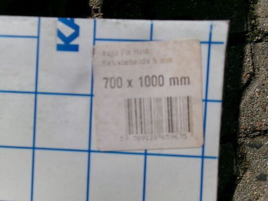 5 stk. monteringsplade, hvid