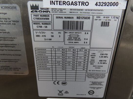 Softice maskine TAYLOR CROWN C708-58