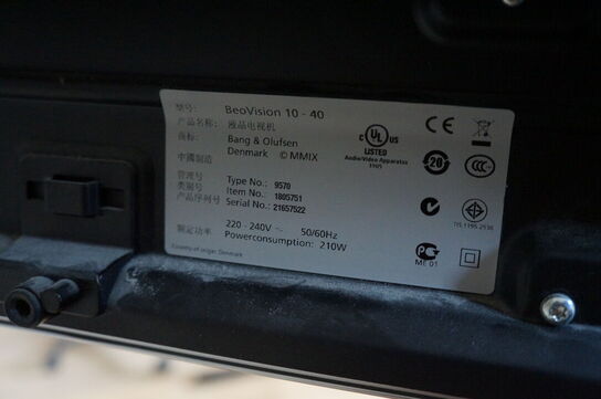 Fjernsyn BANG & OLUFSEN BEOVISION 10-40