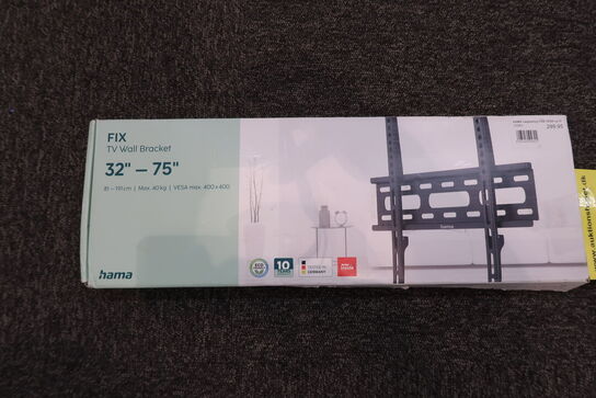 Hama TV Wall Bracket Fixed VESA up to 400x400 75" Black