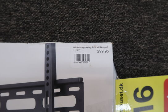 Hama TV Wall Bracket Fixed VESA up to 400x400 75" Black