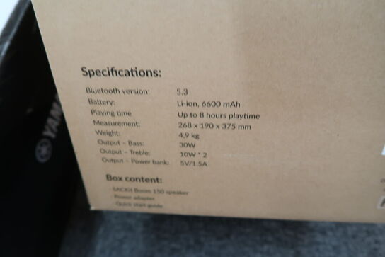 SACKit Boom 150 trådløs Bluetooth-højttaler