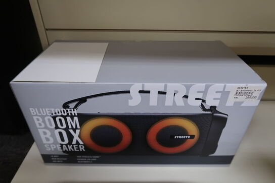 Streetz B100 Bluetooth boombox med LED, sort