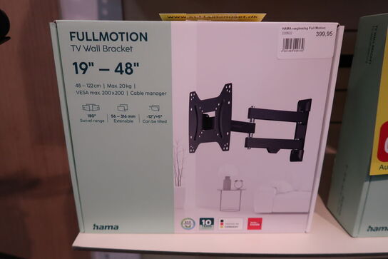 Hama TV Wall Bracket Full Motion VESA up to 200x200 48" Black