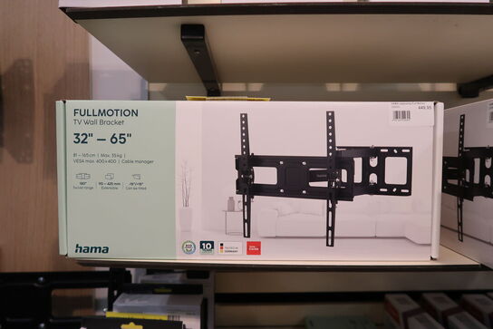 Hama TV Wall Bracket Full Motion VESA up to 400x400 65" Black