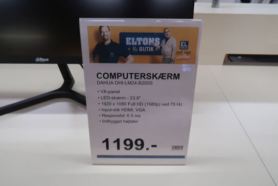 Dahua DHI-LM24-B200S, 23.8'' Full HD,VGA (HD-15) HDMI, 75Hz LED-Skærm