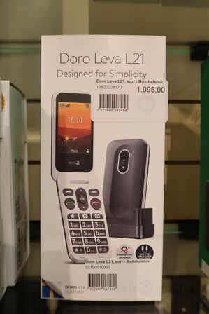 2 stk. Doro Leva L21 mobiletelefon (sort)