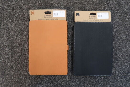 2 stk. Tablet Cover Leather Brun & sort -iPad 11" (2025) / iPad 10.9"