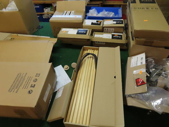 Reservedele fra FLEXA (alt på bordet)