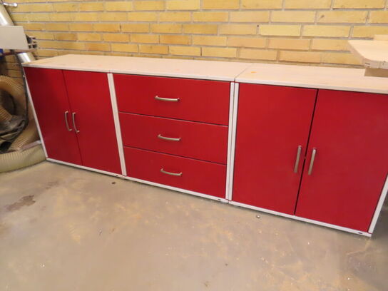 3 stk. Skabe/skuffer