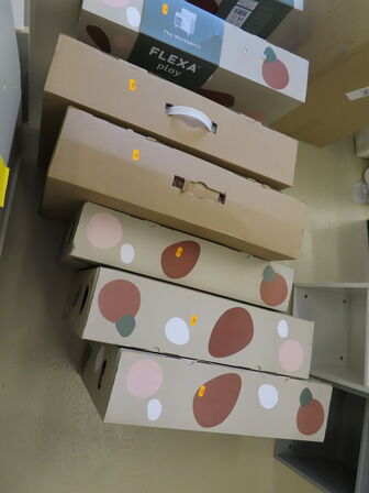 Legetøjsmøbler samlet, usamlet og ekstra dele