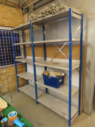 2 stk. stålreoler (et fags og to fags)