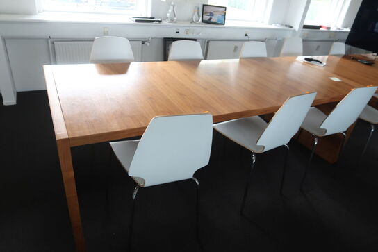 2 stk. konferenceborde samt 9 stk. stole UDEN INDHOLD
