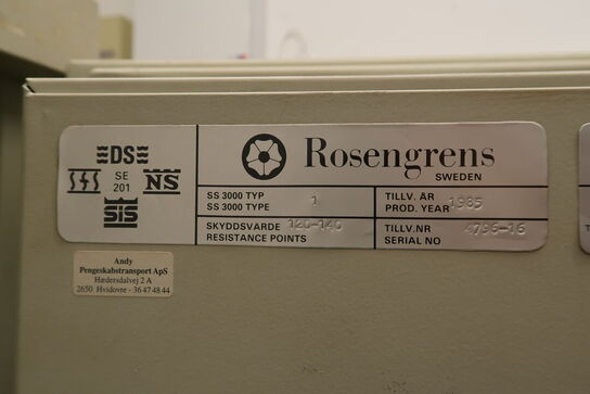 2 stk. pengeskabe ROSENGRENS