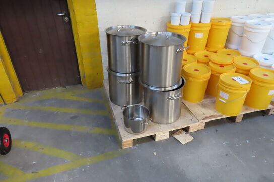 2 paller silikone rubber & 1 palle med 6 stk gryder