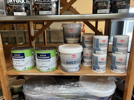 Parti JOTUN & GJØCO i forsk. baser m.v. (se billeder)