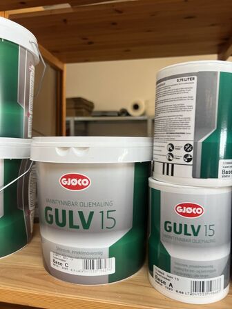 Parti JOTUN & GJØCO i forsk. baser m.v. (se billeder)