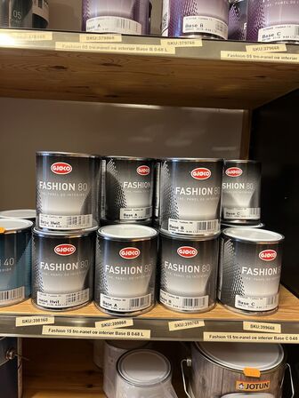 Parti GJØCO, JOTUN & BENGALACK i forsk. baser m.v. (se billeder)