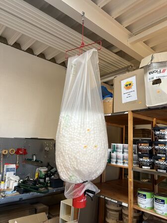 Fyldesystem til pakning, inkl. 4 sække m. flamingsstykker