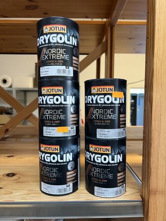 Parti JOTUN & GJØCO i forsk. baser m.v. (se billeder)