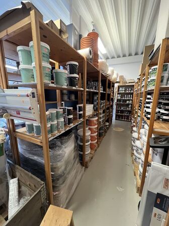 14 stk. lagerreoler (uden indhold)