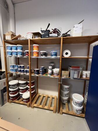 14 stk. lagerreoler (uden indhold)