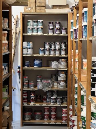 14 stk. lagerreoler (uden indhold)