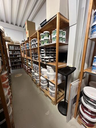 14 stk. lagerreoler (uden indhold)