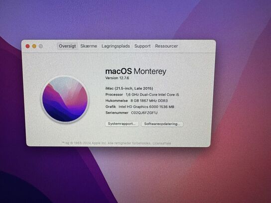 Apple Imac Core I5 21.5" (Late 2015)