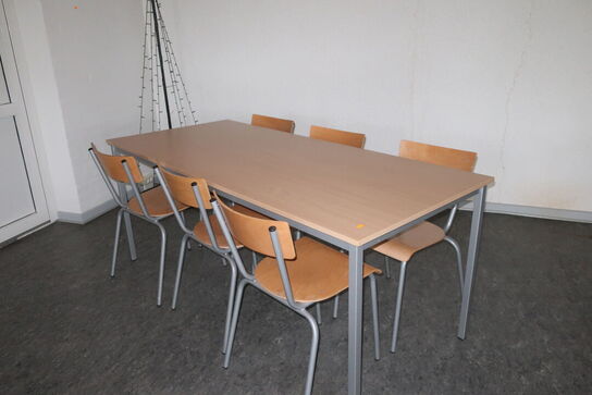3 stk. mødeborde med 18 stk. stole