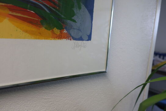 2 stk. indrammet plakater samt whiteboard