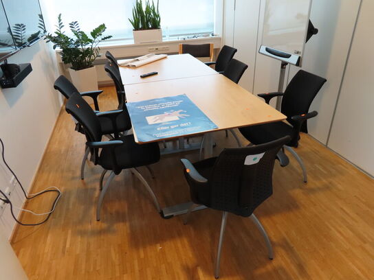 8 stk. mødestole HÅG H05 Comm 2 stk. mødeborde