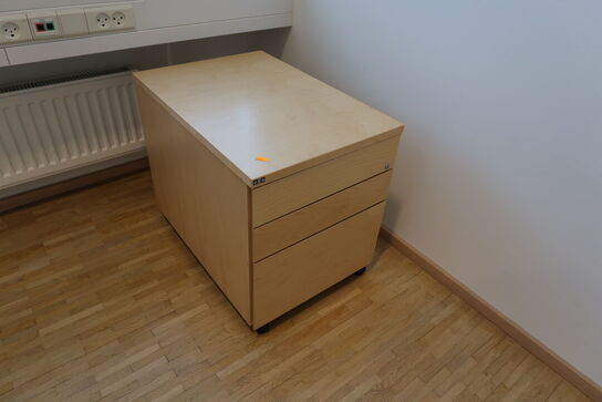 El. hæve/sænke skrivebord EFG, reol samt skuffemodul