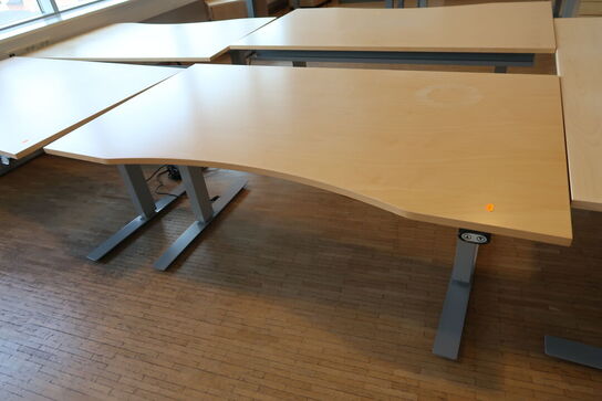 5 stk. el. hæve/sænke skrivebord EFG, skuffemoduler, reoler EFG