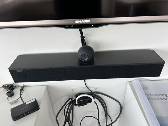 70" SHARP TV m. BRACO & AMX konferencesystemer