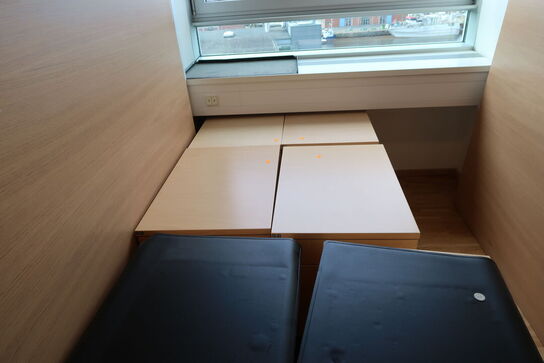 6 stk. skuffemoduler samt 2 stk. bordplader