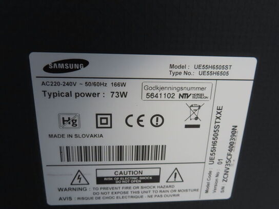 55" TV SAMSUNG UE55H6505ST med remote