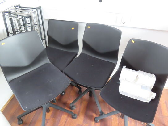 4 konferencestole på hjul