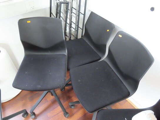 4 konferencestole på hjul